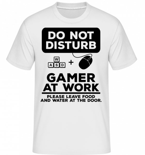 Do Not Disturb Gamer -  T-Shirt Shirtinator homme - Blanc - Vorn