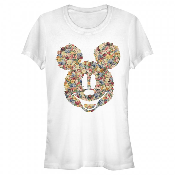 Disney Classics - Mickey Mouse - Mickey Floral - Femme T-shirt - Blanc - Devant