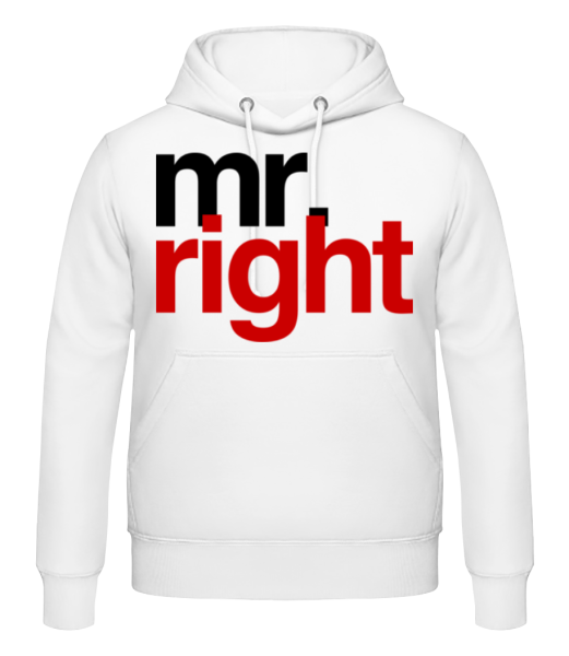 Mr. Right Logo - Sweat à capuche Homme - Blanc - Devant