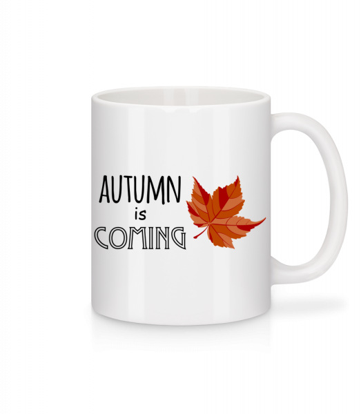 Autumn Is Coming - Mug en céramique blanc - Blanc - Vorn
