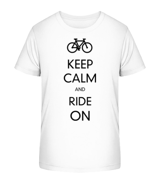 Keep Calm And Ride On - T-shirt bio Enfant Stanley Stella - Blanc - Devant