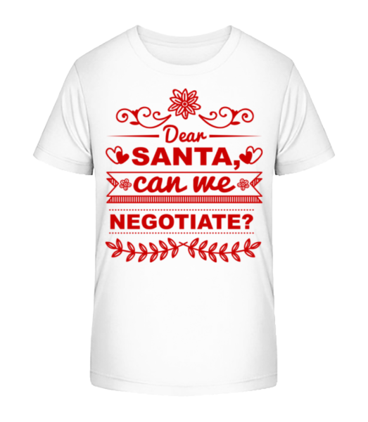 Santa Can We Negotiate? - T-shirt bio Enfant Stanley Stella - Blanc - Devant