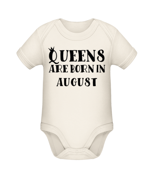 Queens Are Born In August - Body manches courtes bio - Crème - Devant