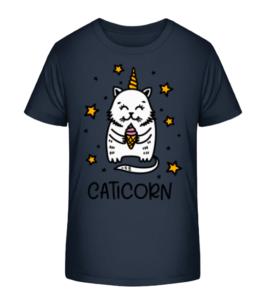 Caticorn - T-shirt bio Enfant Stanley Stella - Bleu marine - Devant