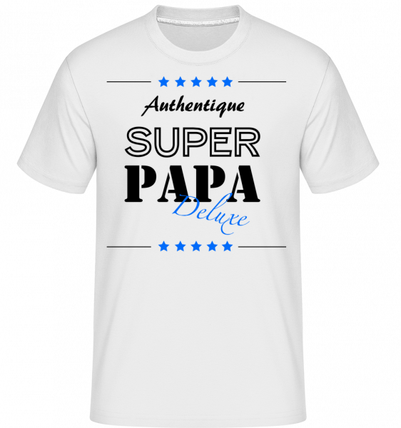 Super Papa Deluxe -  T-Shirt Shirtinator homme - Blanc - Vorn