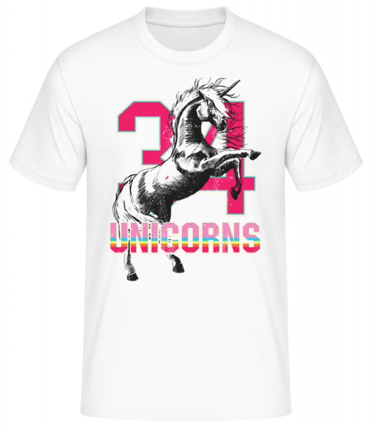 34 Unicorns - T-shirt standard Homme - Blanc - Vorn