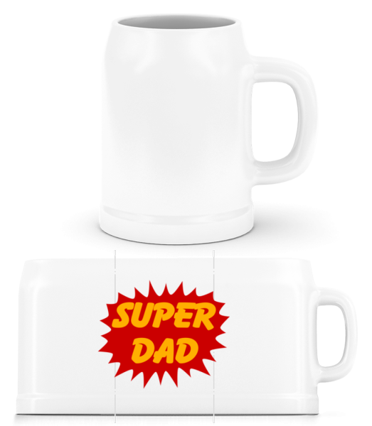 Super Dad - Chope de bière - Blanc - Devant