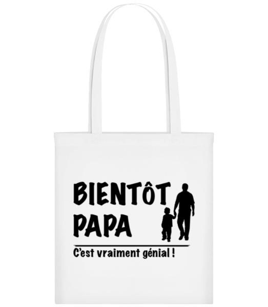 Bientôt Papa - Tote Bag - Blanc - Devant