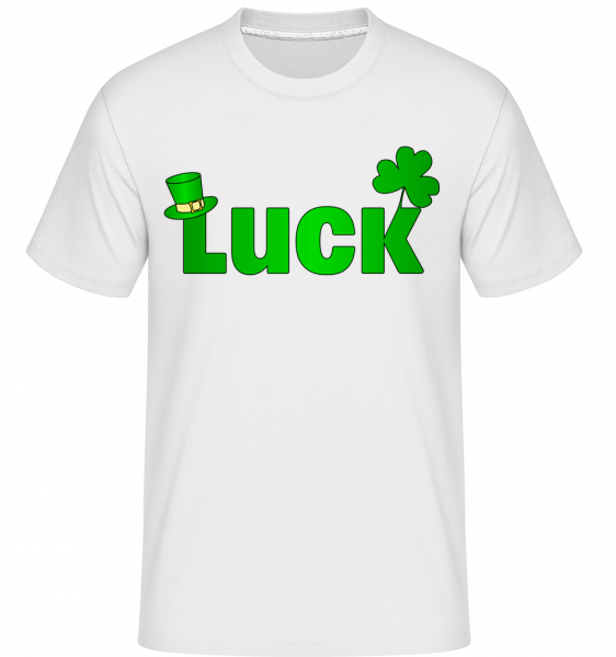Luck - Chapeau -  T-Shirt Shirtinator homme - Blanc - Vorn