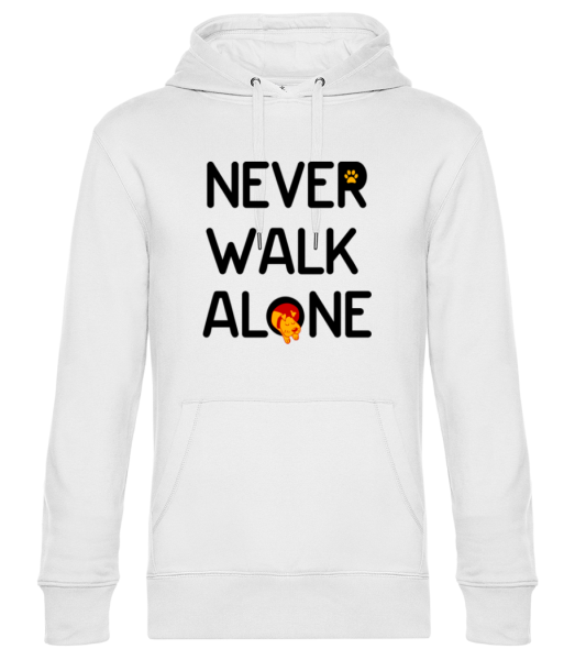 Never Walk Alone - Sweat à capuche premium Unisexe - Blanc - Devant