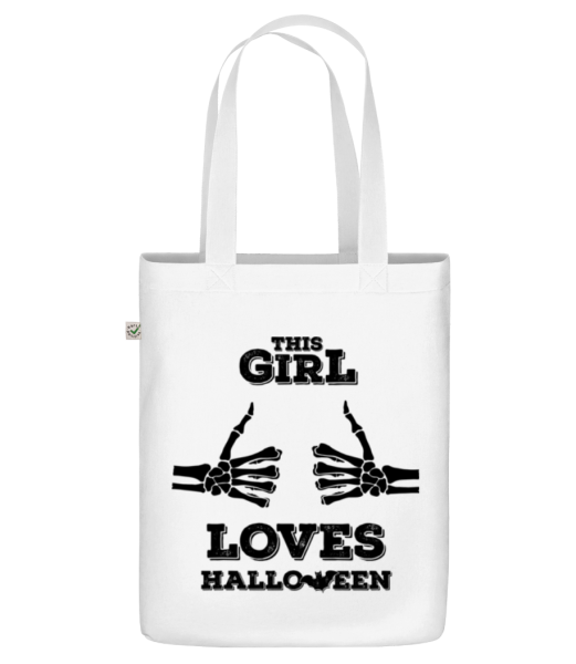 This Girl Loves Halloween - Sac en toile bio - Blanc - Devant