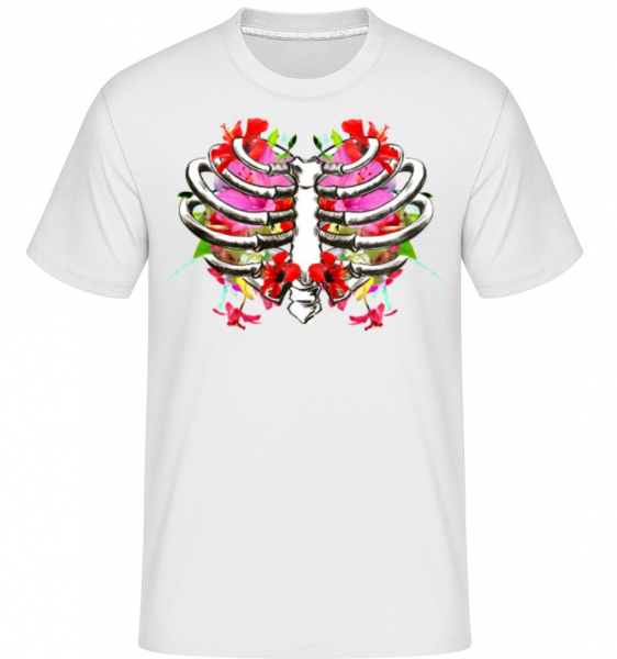 Poumon Fleurs -  T-Shirt Shirtinator homme - Blanc - Devant