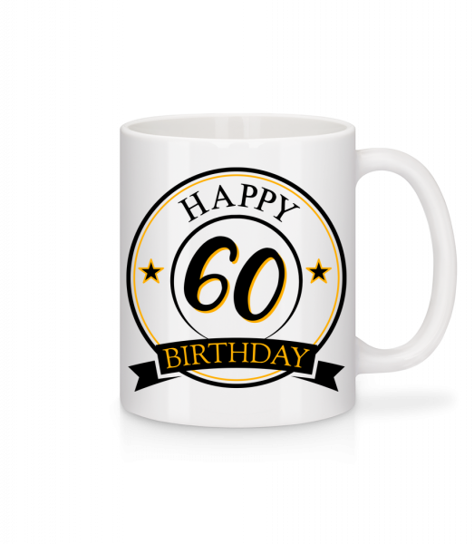 Happy Birthday 60 - Mug en céramique blanc - Blanc - Vorn