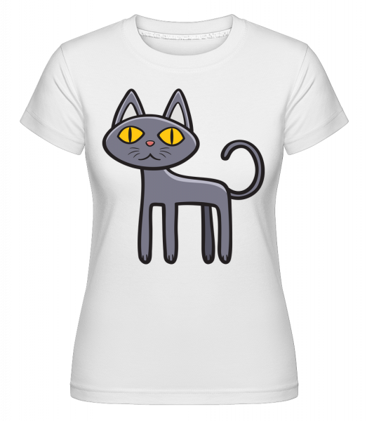 Spooky Cat -  T-shirt Shirtinator femme - Blanc - Vorn