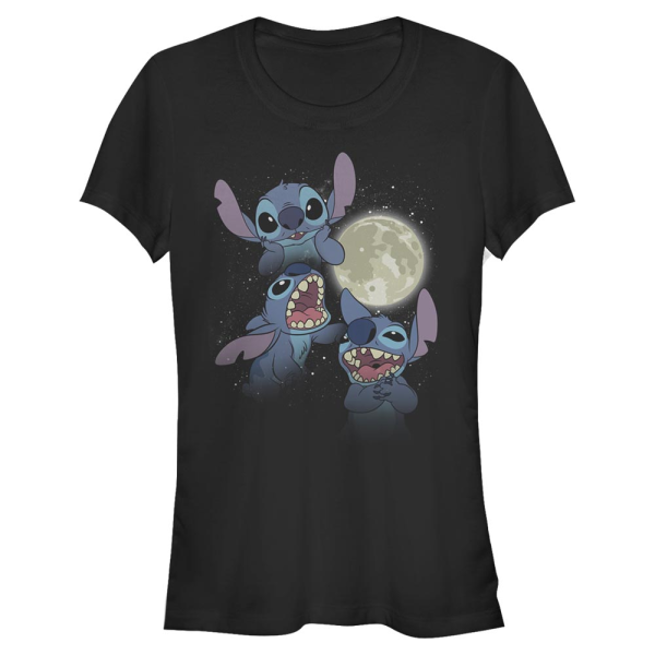 Disney - Lilo & Stitch - Stitch Three Moon - Femme T-shirt - Noir - Devant