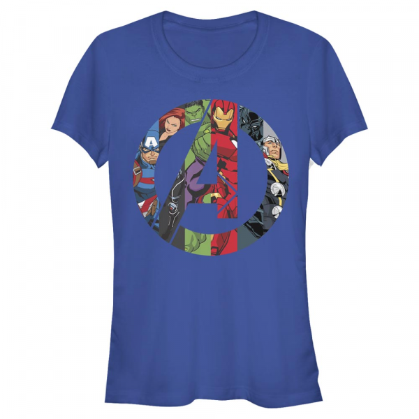 Marvel - Logo Avengers Heroes Icon - Femme T-shirt - Bleu royal - Devant