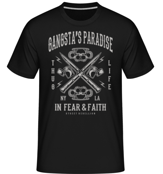 Gangsta's Paradise -  T-Shirt Shirtinator homme - Noir - Devant