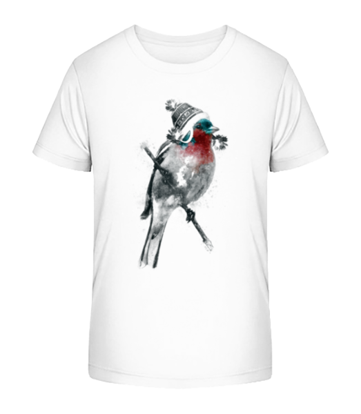 Oiseau Noël - T-shirt bio Enfant Stanley Stella - Blanc - Devant