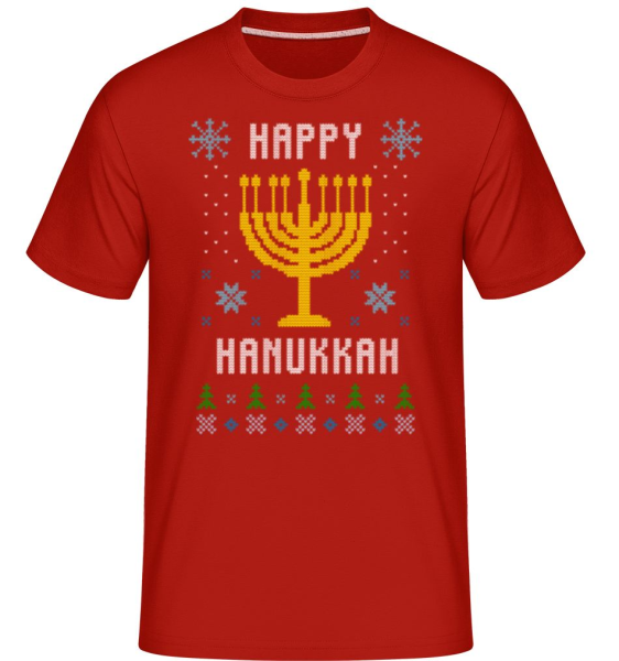Happy Hanukkah -  T-Shirt Shirtinator homme - Rouge - Devant
