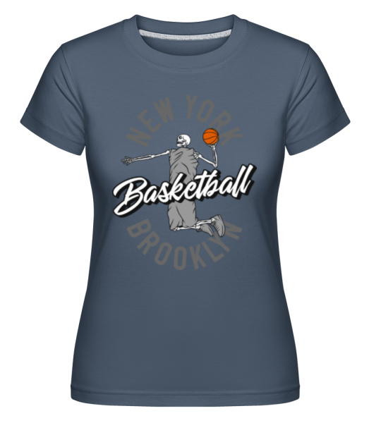 New York Basketball -  T-shirt Shirtinator femme - Bleu denim - Devant