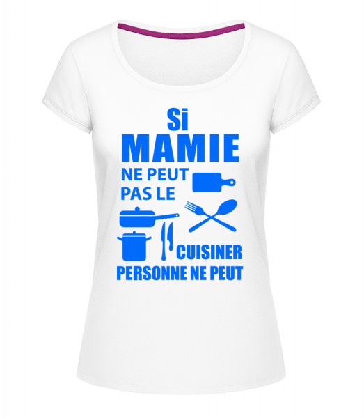 Mamie Sais Tout Cuisiner - T-shirt à col rond Megan - Blanc - Vorn