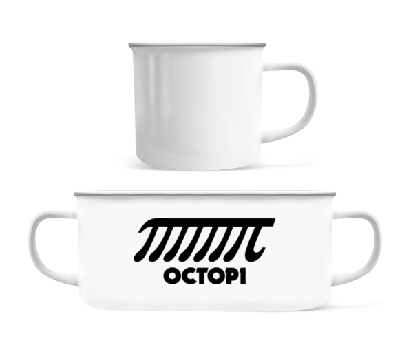 Octopi - Tasse Émaillée - Blanc - Devant