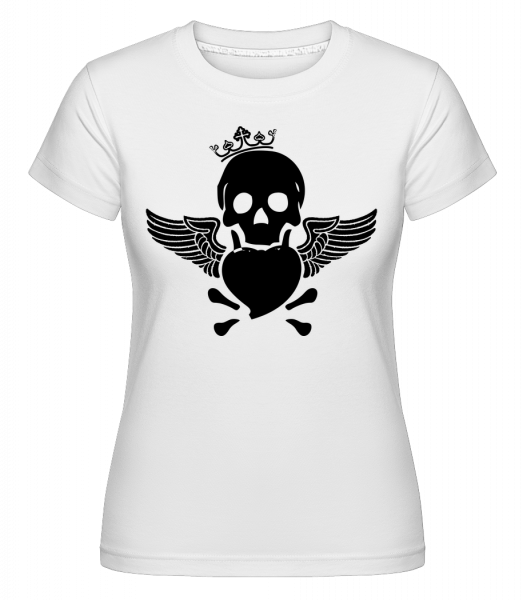 Skull Heart -  T-shirt Shirtinator femme - Blanc - Vorn