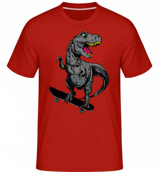T-Rex Patineur -  T-Shirt Shirtinator homme - Rouge - Vorn