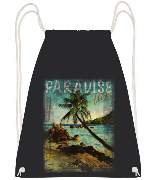 Paradise Aloha - Sac à dos Drawstring - Noir - Vorn