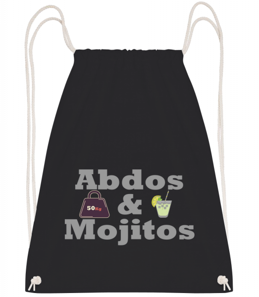Abdos Et Mojitos - Sac à dos Drawstring - Noir - Vorn