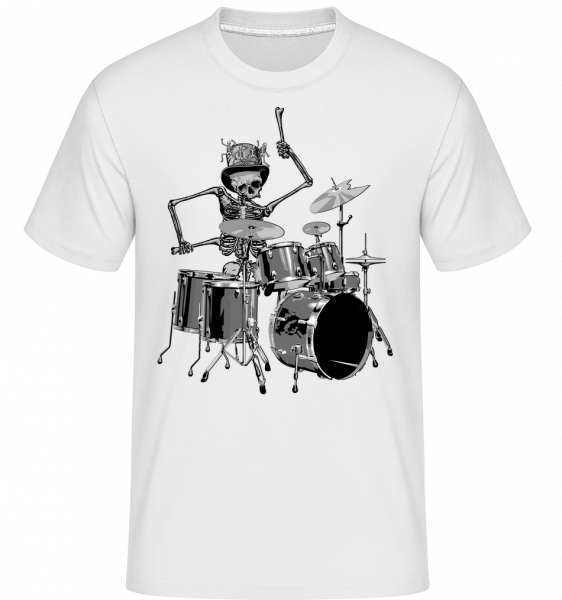 Squelette De Tambour -  T-Shirt Shirtinator homme - Blanc - Vorn