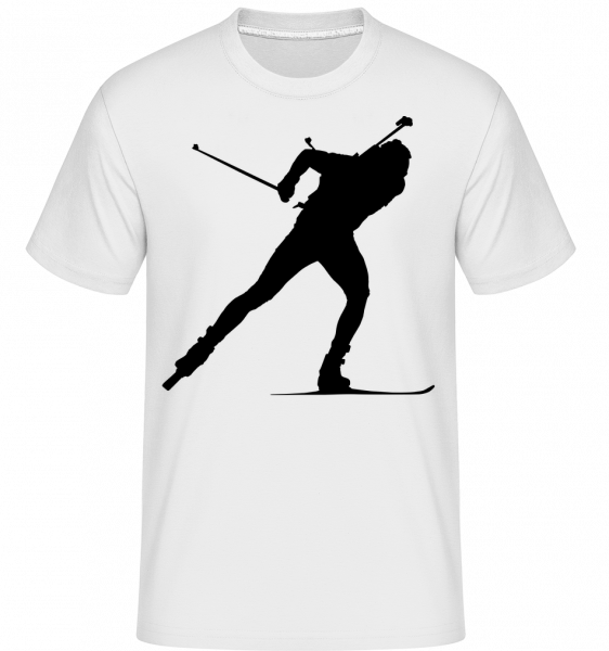 Skiing Cross Country Black -  T-Shirt Shirtinator homme - Blanc - Vorn