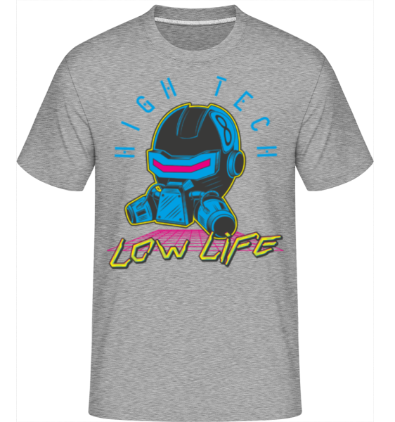 High Tech Low Life -  T-Shirt Shirtinator homme - Gris chiné - Devant