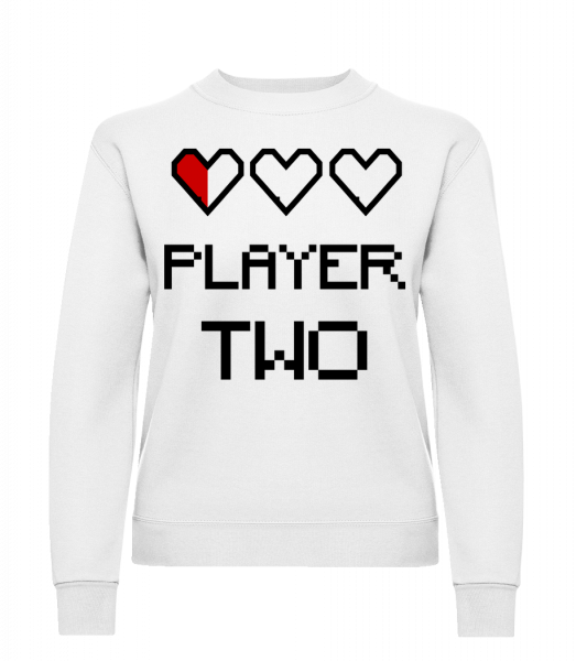 Player Two - Sweatshirt Femme - Blanc - Vorn