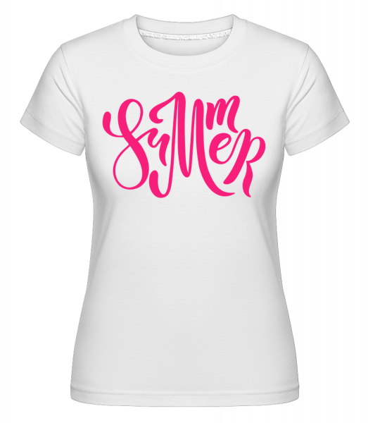Pink Summer Sign -  T-shirt Shirtinator femme - Blanc - Vorn