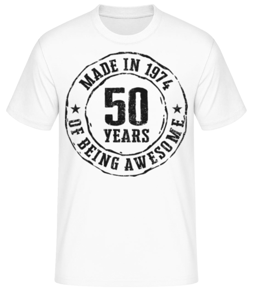 Made In 1974 - T-shirt standard Homme - Blanc - Devant