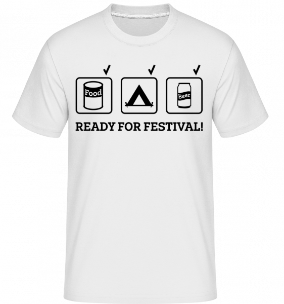 Ready For Festival -  T-Shirt Shirtinator homme - Blanc - Vorn