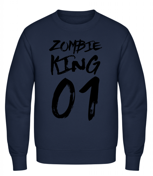 Zombie King - Sweat-shirt classique avec manches set-in - Marine - Vorn