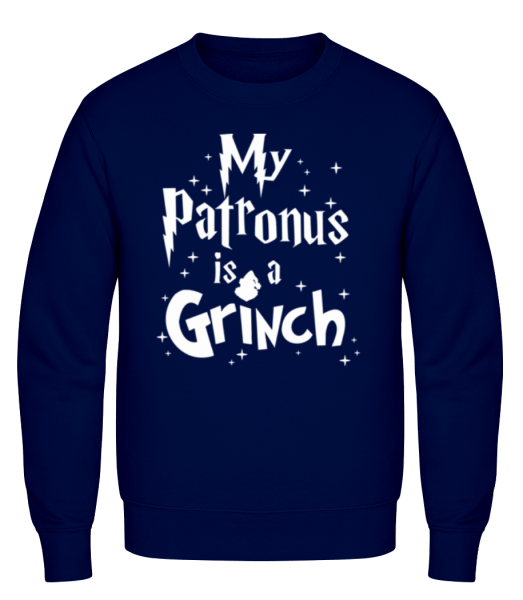 My Patronus Is A Grinch - Sweatshirt Homme - Bleu marine - Devant
