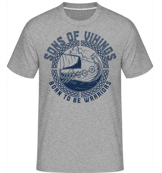 Sons Of Vikings -  T-Shirt Shirtinator homme - Gris chiné - Devant
