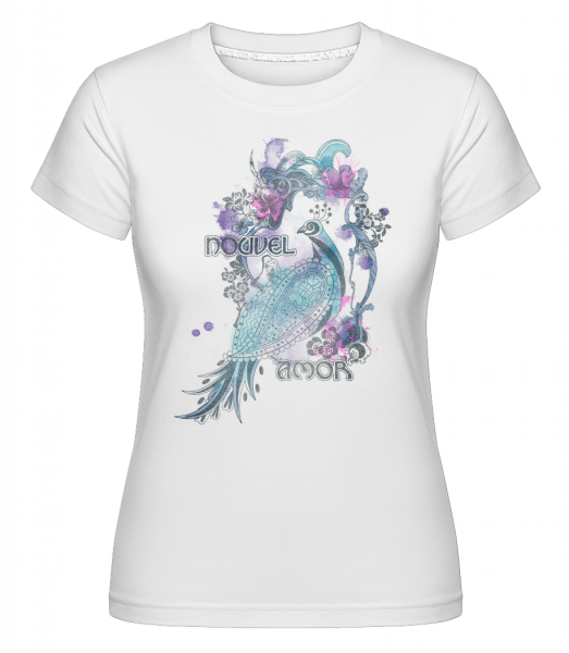 Aquarelle Faisan -  T-shirt Shirtinator femme - Blanc - Vorn