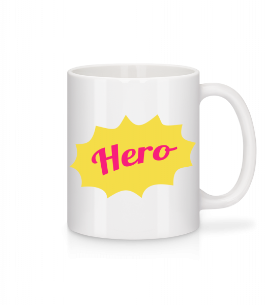 Hero Icon - Mug en céramique blanc - Blanc - Vorn