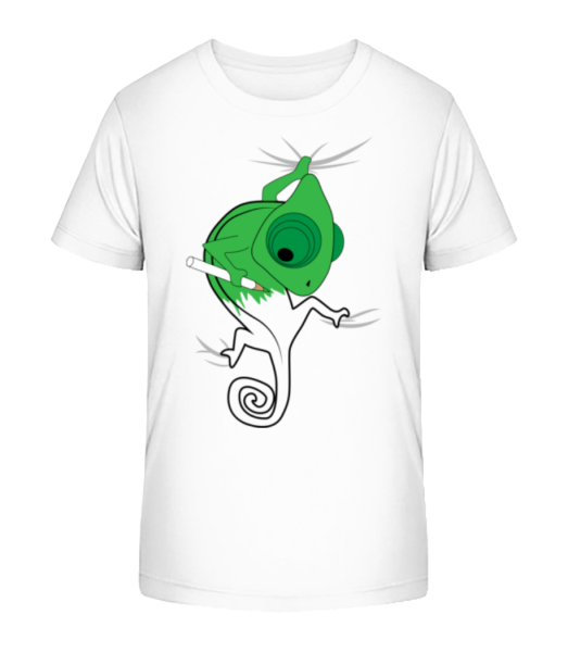 Chameleon Kids Comic - T-shirt bio Enfant Stanley Stella - Blanc - Devant