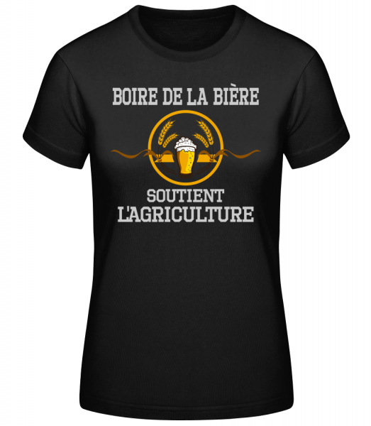 Boire De La Bière - T-shirt standard femme - Noir - Vorn