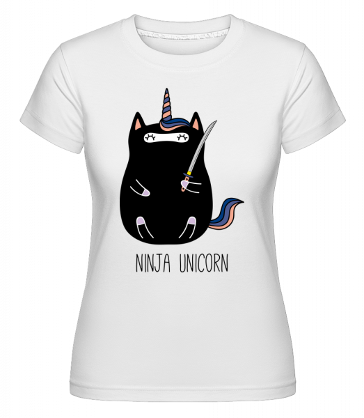 Ninja Unicorn -  T-shirt Shirtinator femme - Blanc - Vorn