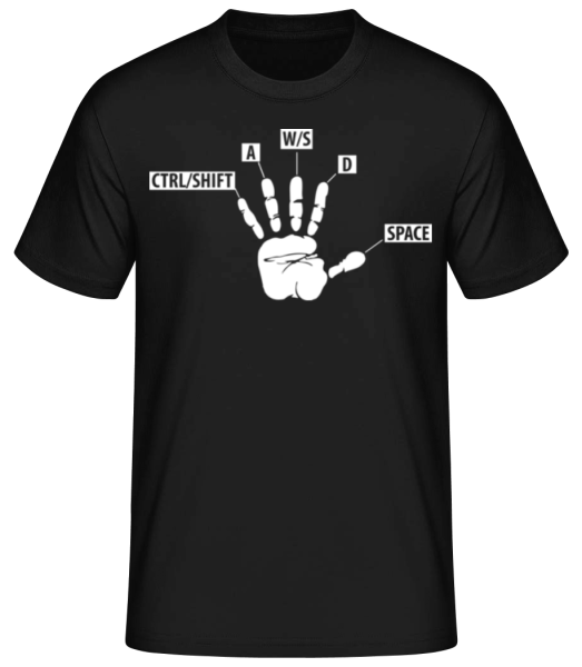 Gaming Hand - T-shirt standard Homme - Noir - Devant