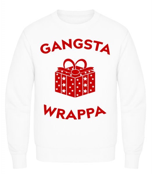 Gangsta Wrappa - Sweatshirt Homme AWDis - Blanc - Vorn