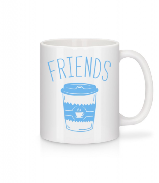 Friends Coffee - Mug en céramique blanc - Blanc - Devant