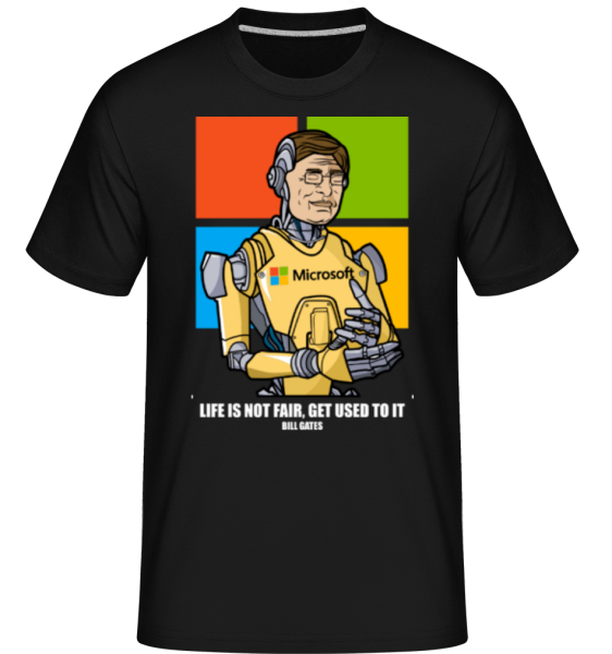 Bill Gates Robot Human -  T-Shirt Shirtinator homme - Noir - Devant