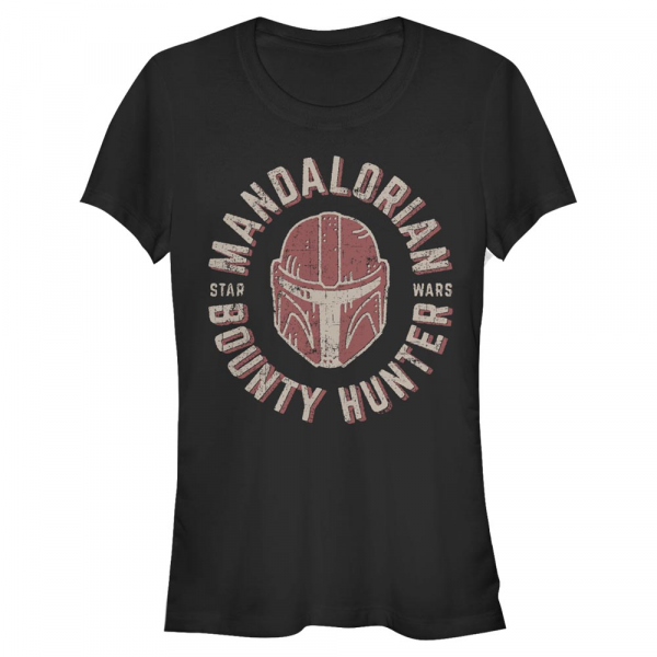 Star Wars - The Mandalorian - Bounty Hunter Lone Wolf - Femme T-shirt - Noir - Devant